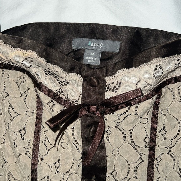 Apt 9 Brown Lace Corset Top - Picture 3 of 4